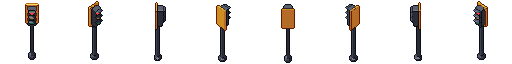 Traffic light from all 8 sides, animated pixel art