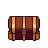 Golden chest, pixel-art sprite