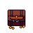 Pirate chest, pixel-art sprite