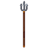 Trident, pixel-art sprite