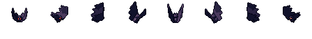 Giant bat from all 8 sides, animated pixel art