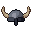 Horned helmet, pixel-art sprite