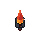 Wall torch, pixel-art sprite