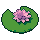 Water lily, pixel-art sprite