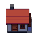 Watermill, pixel-art sprite