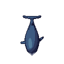 Whale, animated pixel-art GIF