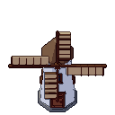 Windmill, pixel-art sprite