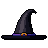 Witch hat, pixel-art sprite