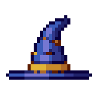 Chapeau de mage, GIF animé en pixel art
