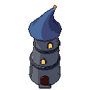 Wizard tower, animated pixel-art GIF