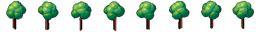 Sapling from all 8 sides, animated pixel art