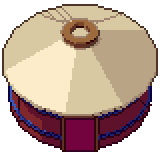 Yurt, animated pixel-art GIF