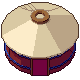 Yurt, pixel-art sprite