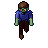 Zombie, pixel-art sprite
