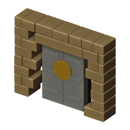 Sealed door, 3D model