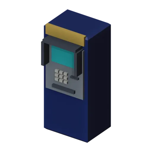 Cash machine, 3D model