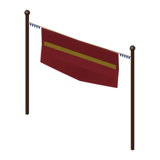 Street banner, 3D model