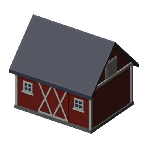 Barn, 3D model