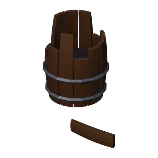 Old barrel, 3D model