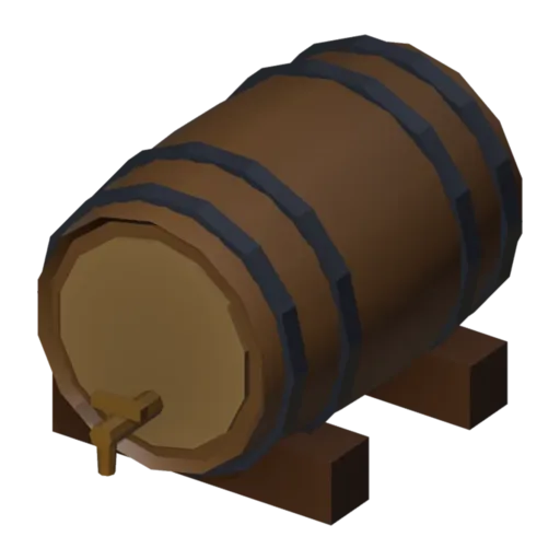 Rum barrel, 3D model