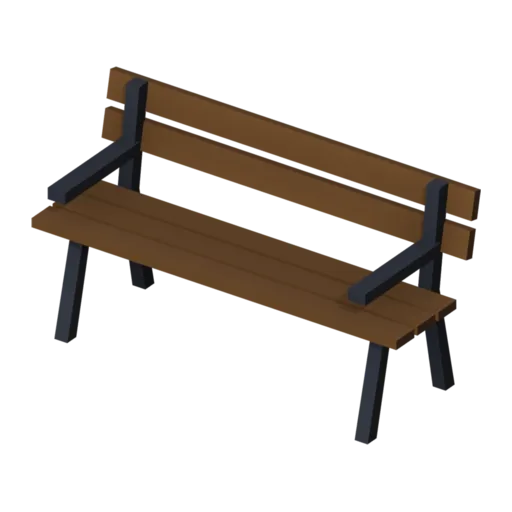 City bench, 3D model
