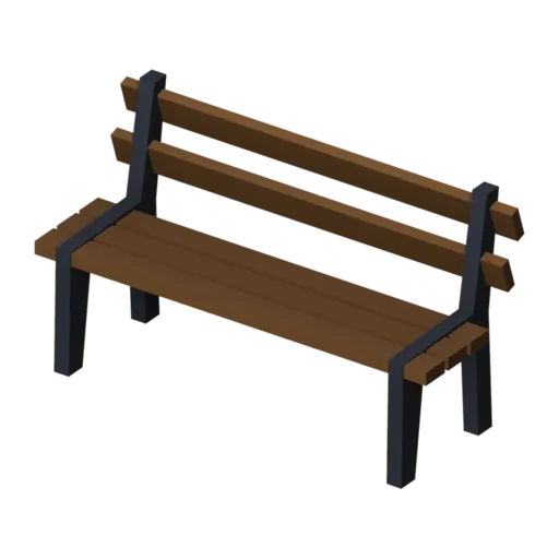 Park bench, 3D model