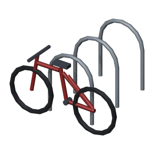 Rastrelliera per bici, modello 3D