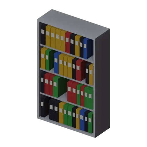 Office shelves, 3D model