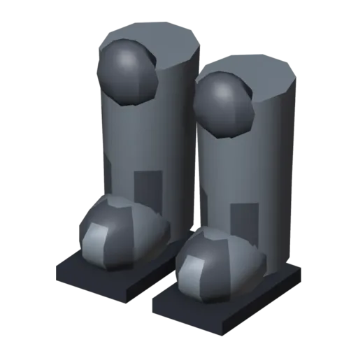 Iron boots, 3D model