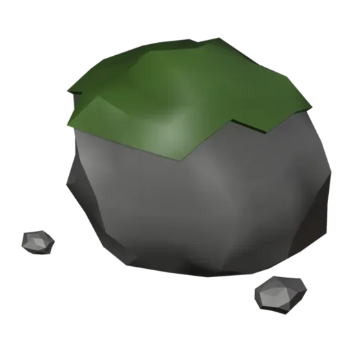 Mossy boulder, 3D model