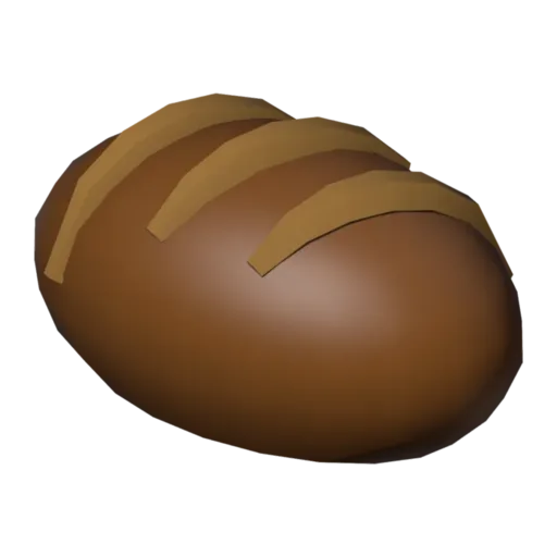 Bread loaf, 3D model