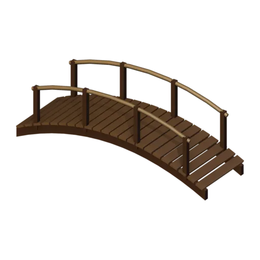 Wooden bridge, 3D model