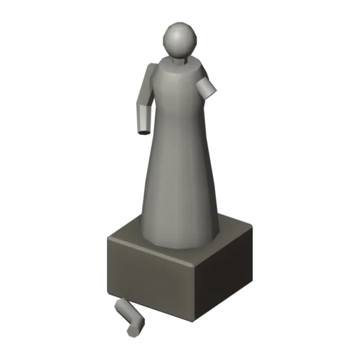 Broken statue, 3D model