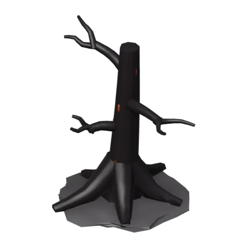 Burnt tree, 3D model