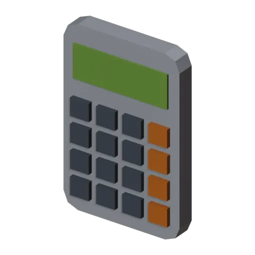 Calculadora, modelo 3D