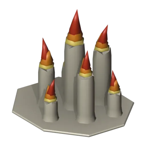 Floor candles, 3D model