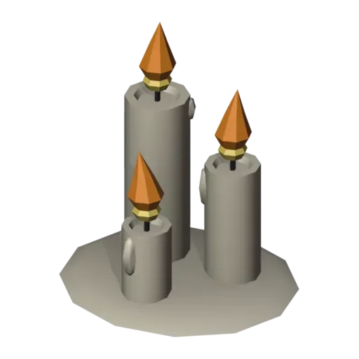 Candle cluster, 3D model