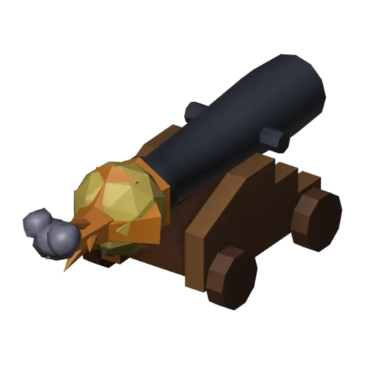 Deck cannon, 3D model