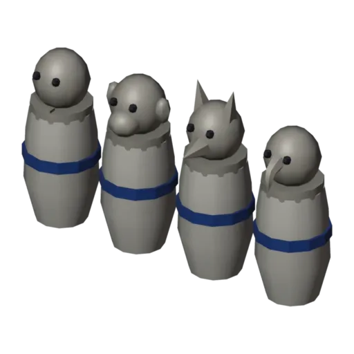 Canopic jars, 3D model