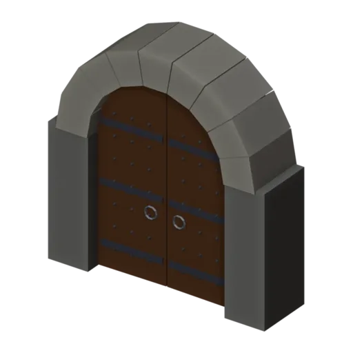 Castle door, 3D model