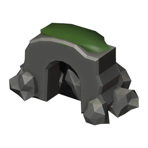 Cave mouth, 3D model