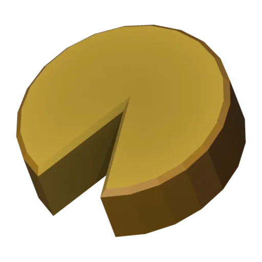Cheese wheel, 3D model