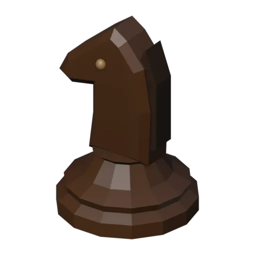 Chess knight, 3D model