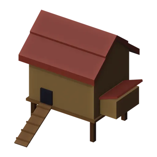 Chicken coop, 3D model