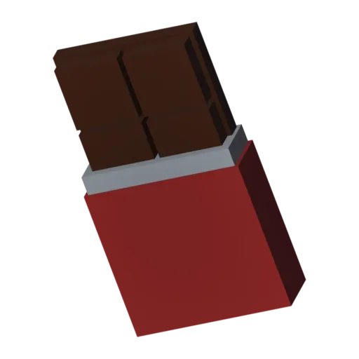 Chocolate bar, 3D model