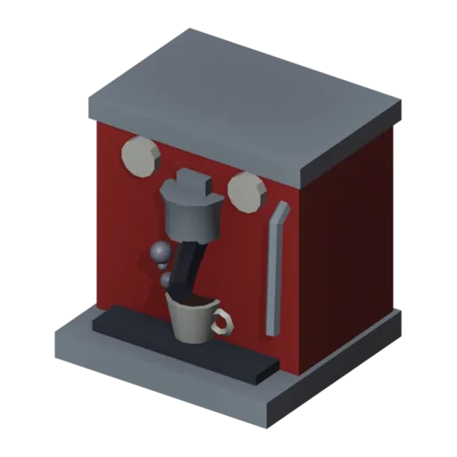 Coffee machine, 3D model