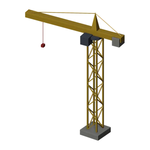 Tower crane, 3D model