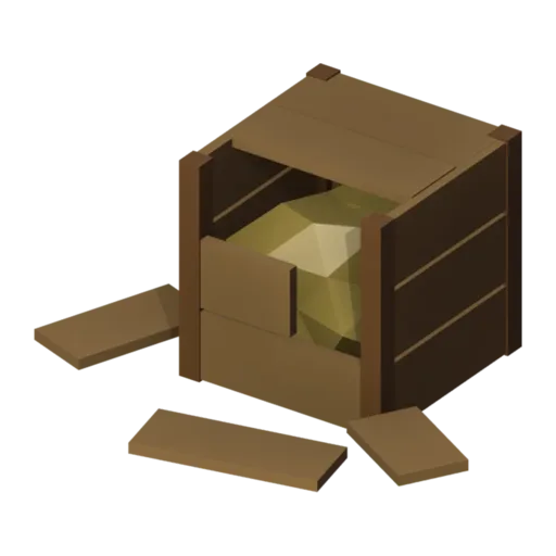Broken crate, 3D model