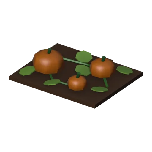 Pumpkin patch, 3D model