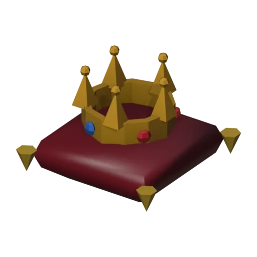 Crown on cushion, 3D model